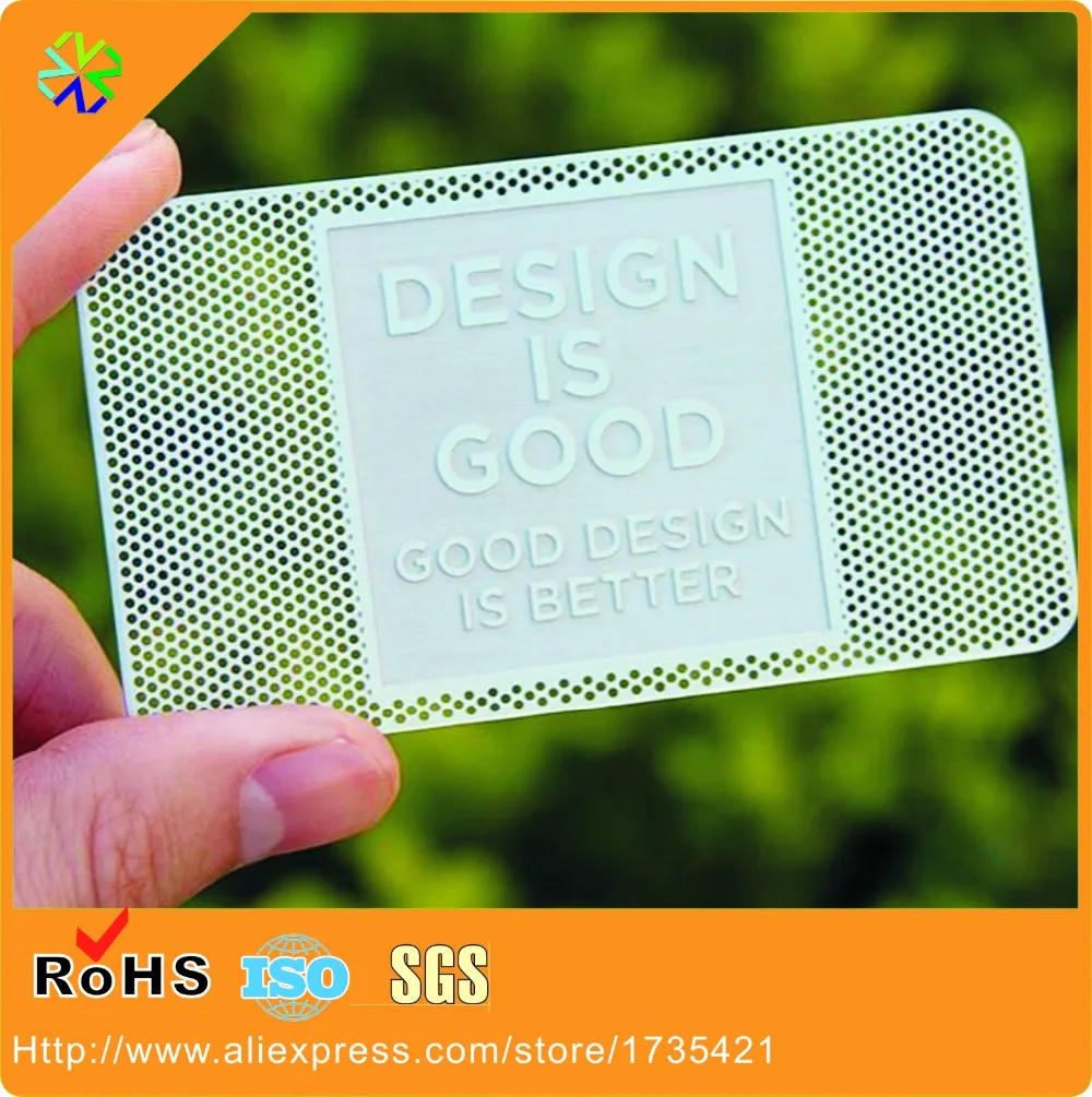 Manufacture wholesale cheap custom logo engraved stainless steel business metal card