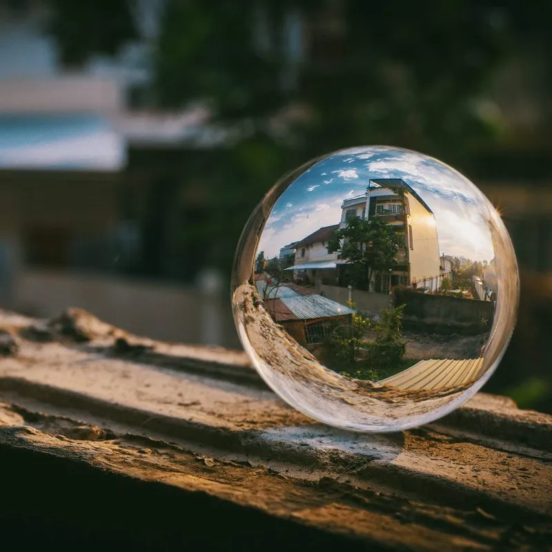 Clear K9 Crystal Ball with stand Feng Shui Glass Marbles Healing Sphere Photography Prop Home Art Decor Accessory