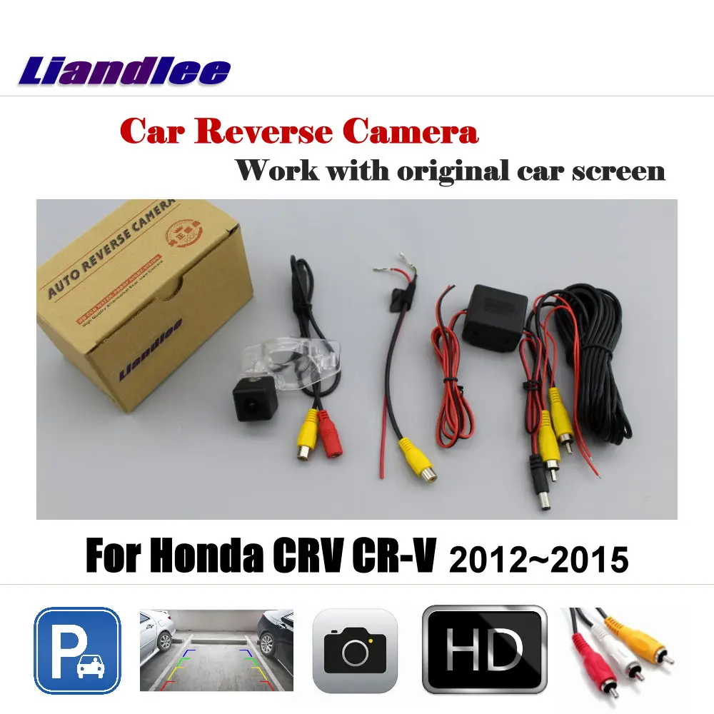 

For Honda CRV CR-V 2012 2013 2014 2015 Car Reverse Rearview Camera OEM HD CCD Back Parking CAM With Adapter NTSC PAL RCA AUX