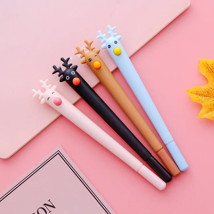 

36pcs reindeer cartoon deer neutral pen cute learning stationery signature pen Christmas gift prizes