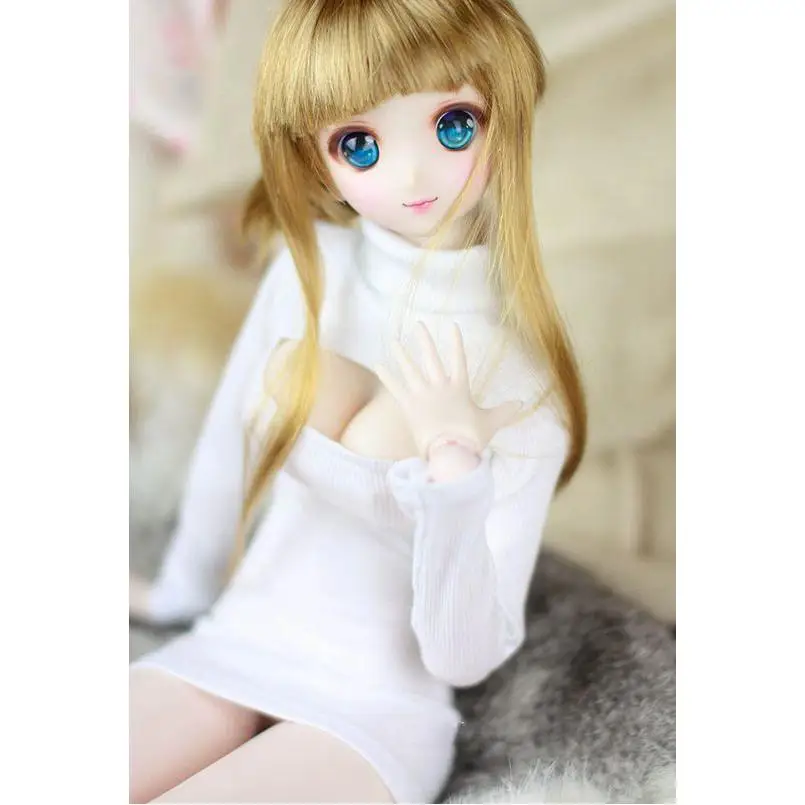 BJD سترة بيضاء وتتسابق معطف الملابس ل 1/4 1/3 24 "طويل القامة MSD SD13 DK DZ AOD DD ملابس دمية
