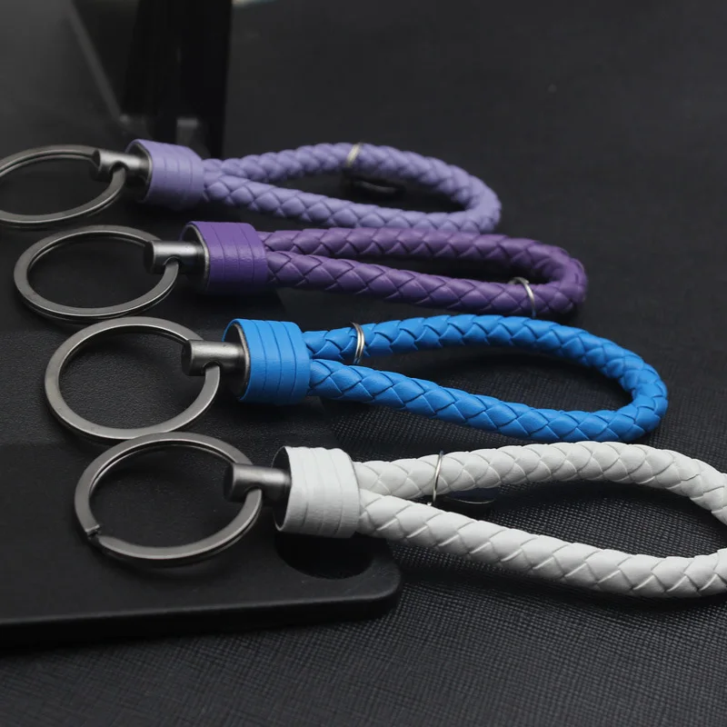 16 Colors Fashion Original New Leather Keychain For Men Trinket Keyring Bag Car Key Holder Accessories keyring Souvenirs Gift