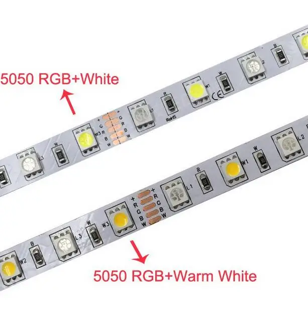 

5M 60led/m 300LEDs 12V 5050 RGBW LED Strip IP20 IP65 Waterproof or not RGB+White or RGB+Warm White Flexible LED Strip Tape