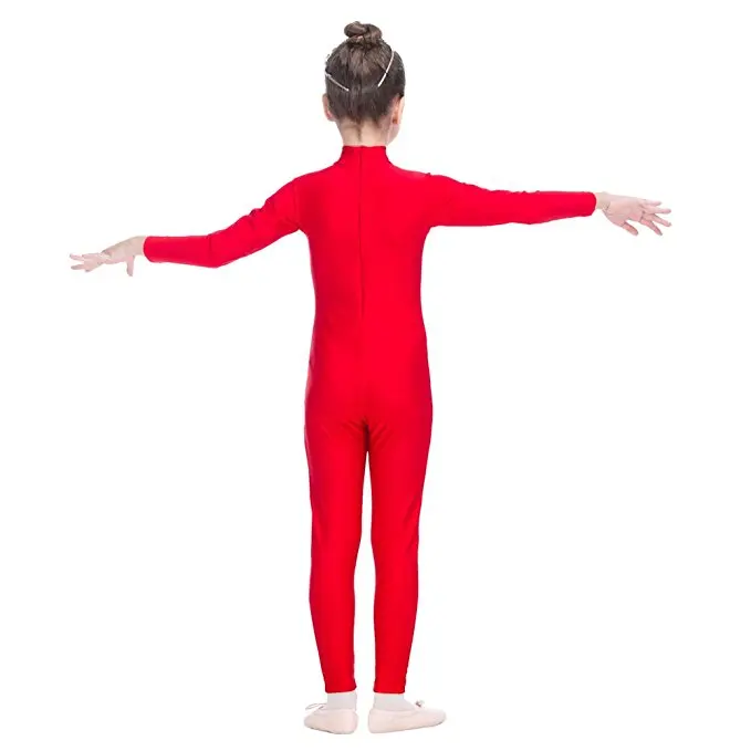 Speerise Meisjes Ballet Mock Hals Unitard 3-12 Jaar Peuter Skate Volledige Lengte Gymnastiek Turnpakje Kinderen Dans Slijtage Bodysuit