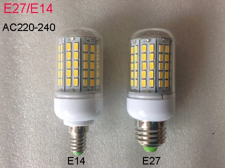 

Lampada LED E27/E14 220V 96 SMD Corn Light Lamp 15W AC 220V 230V 240V 5730SMD Corn Bulb Light Chandelier White/Warm lampada led