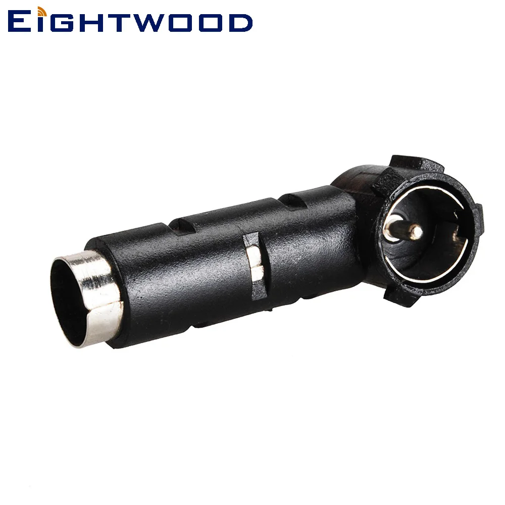 Eightwood Car Aerial/Antenna Adapter For Car Radio Stereo DIN Jack Female Socket to ISO Plug Male Pin RF Coaxial Connector