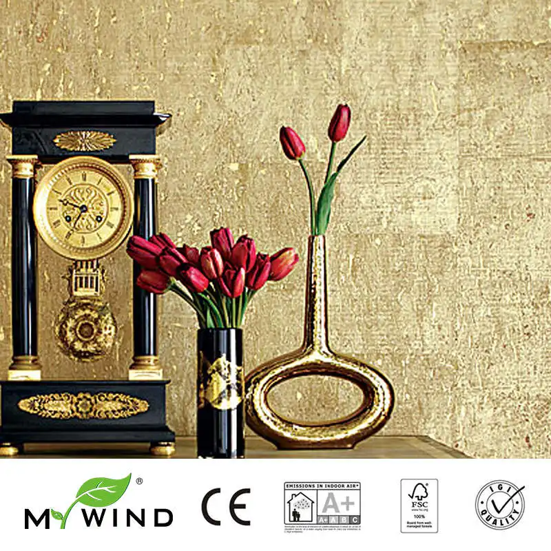 3d Wallpaper In Roll Home Decor Luxurious 2019 MY WIND 14k GOLD Cork Wallpapers Luxury 100% Natural Material Safety Innocuity