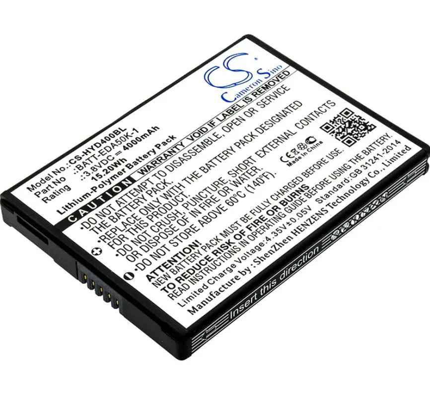 Cameron Sino 4000mah battery for HONEYWELL EDA50 EDA50hc Scanpal EDA40 Scanpal EDA50K BAT-EDA50 BATT-EDA40-1 BATT-EDA50K-1