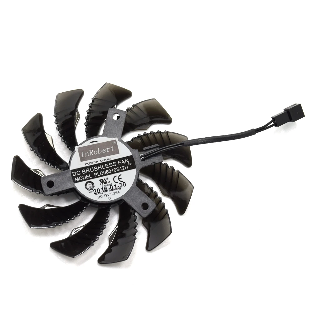 InRobert 75มม.2/3pin Cooler พัดลม PLD08010S12H สำหรับ Gigabyte GTX 970 Windforce G1กราฟิกบัตรเปลี่ยน CPU cooler