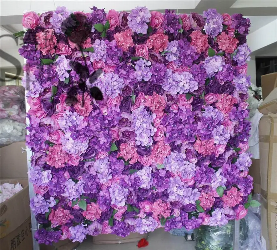 SPR purple with green wedding rose flower wall backdrop Free Shipping 10pcs/lot  wedding arch artificial flower decorations