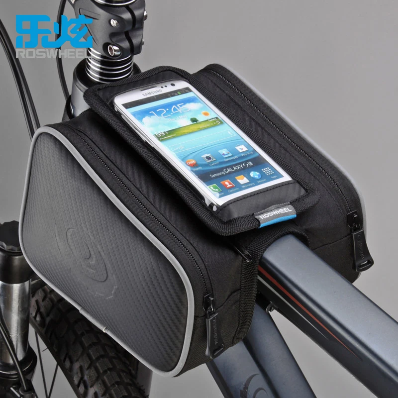 ROSWHEEL Cycling Bicycle Front Top Tube Frame Double Bag Touch screen  for 5\