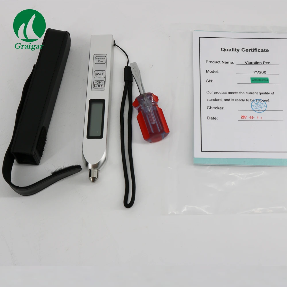 YV260 Digitale Pen Trillingsmeter Testapparatuur Handige en Draagbare Vibrometer 10Hz ~ 500Hz Accelerometer