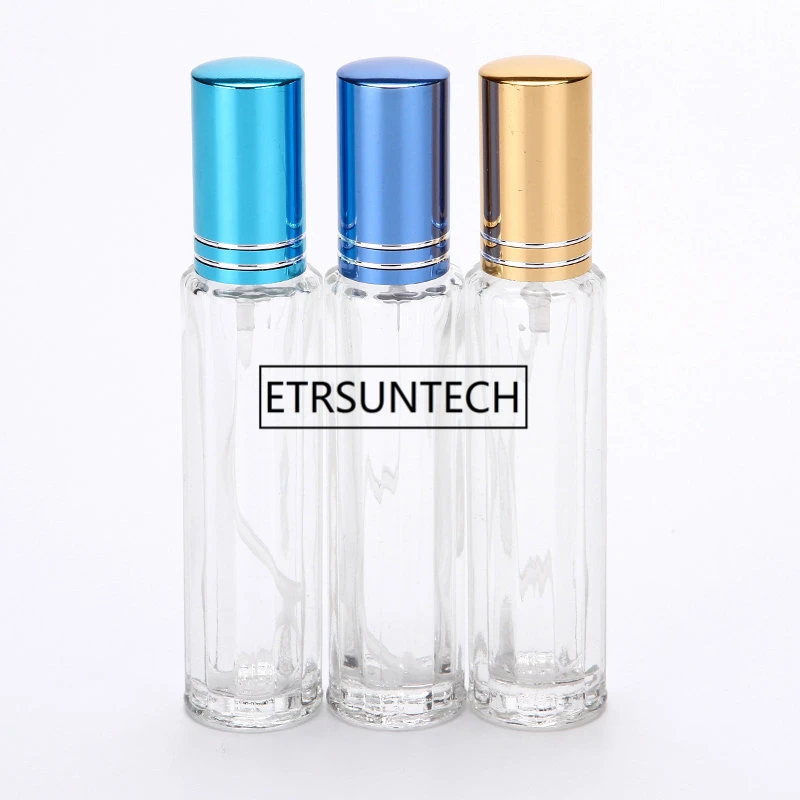 12ml Empty Glass Spray Bottle Portable Travel Transparent Perfume Atomizer Hydrating Containers Sample Bottles F1702