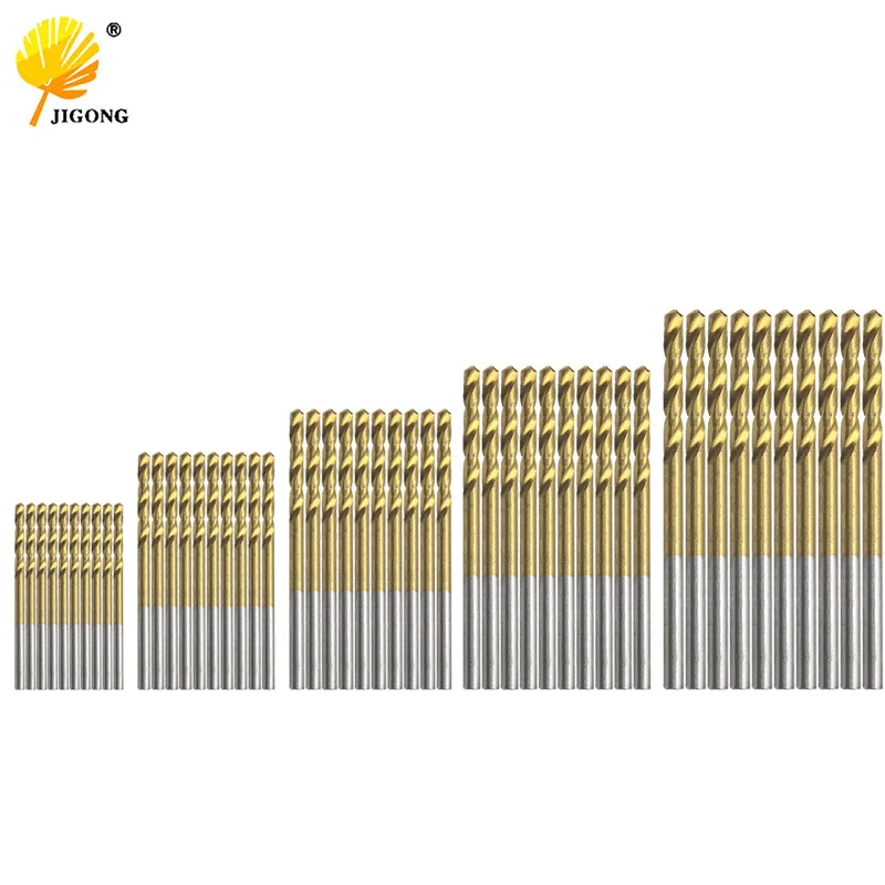 1Zestaw wierteł ze stali szybkotnącej HSS z powłoką tytanową Zestaw narzędzi M35 Ręczne wiertło kręte Rozwiertak do wiercenia biżuterii Zacisk uchwytu