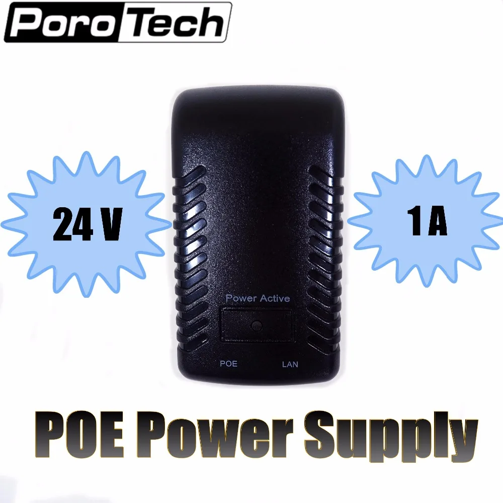 

POE Power Supply Adapter 24V 1A EU Plug input AC100-240V output DC24V 1A POE Adapter Injector Power Supply Free Shipping