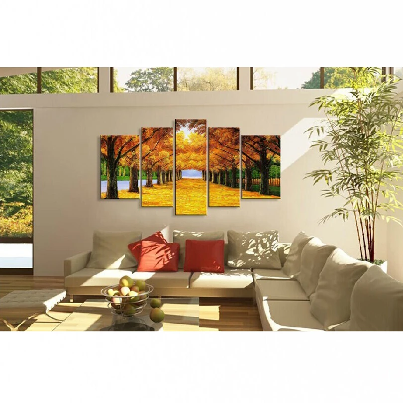 NEW combinations clear printing simulation oil painting sitting room decorate landscape paintings  room decorate art 1168054