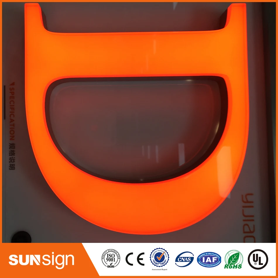 

acrylic frontlit customized led sign