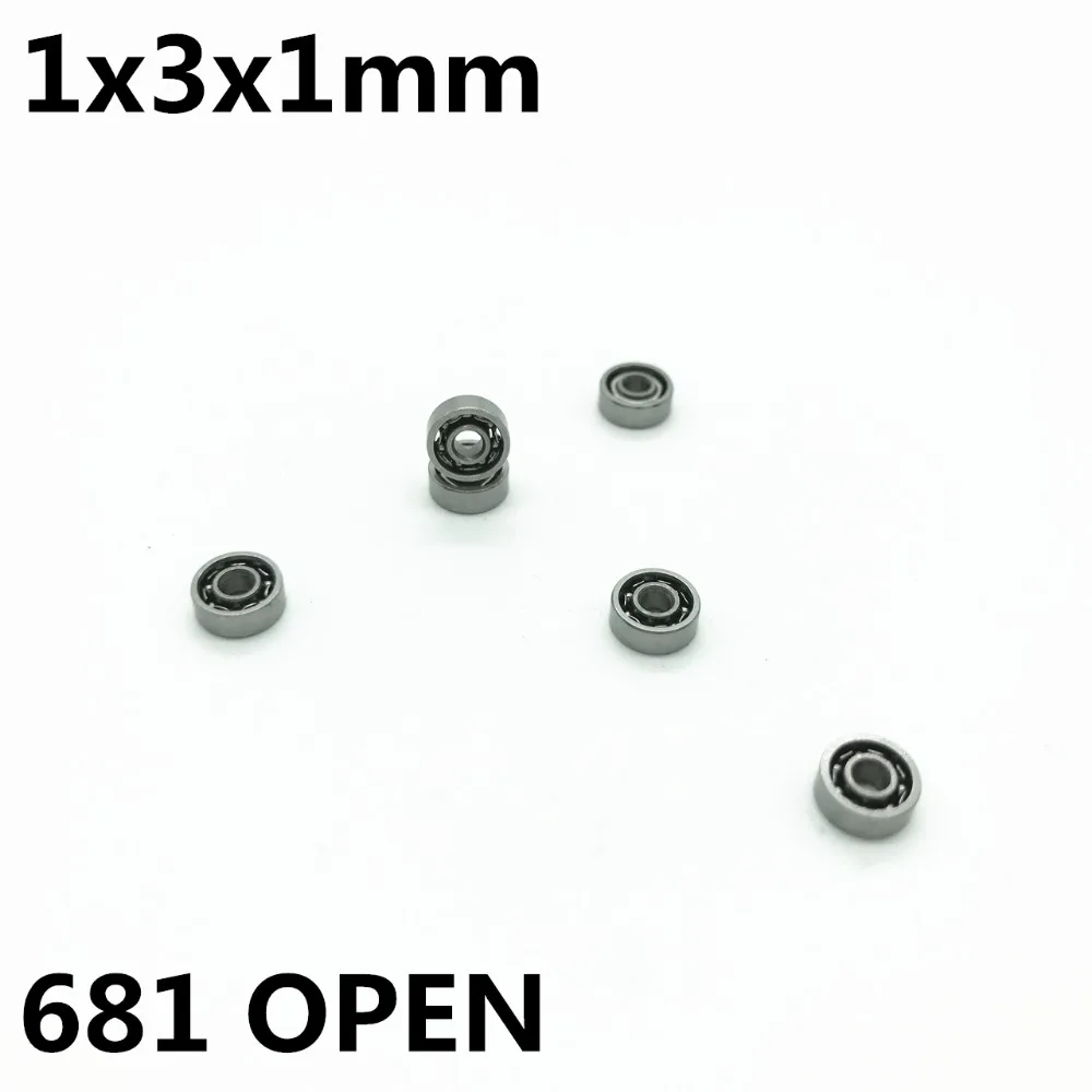 

10Pcs 681 Open 1x3x1 mm Deep groove ball bearing Miniature bearing High quality 681X