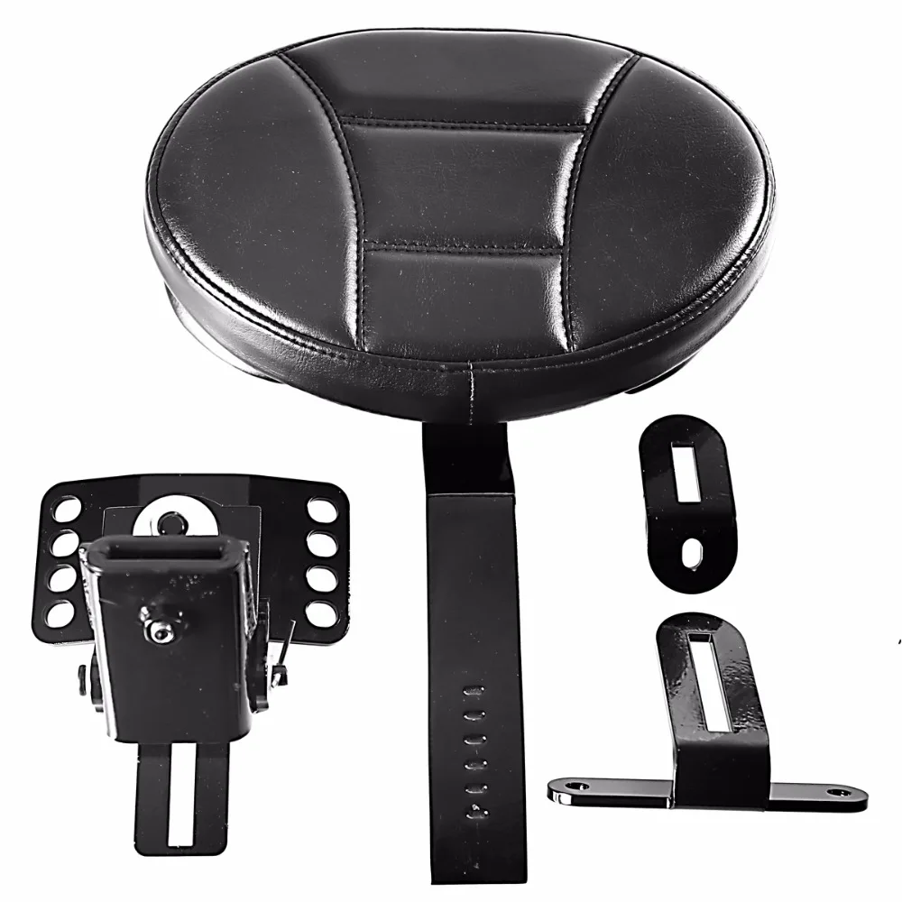 

All Black Plug-In Driver Grid Backrest&Back Pocket For Harley Electra Road Street Glide Road King 97-18