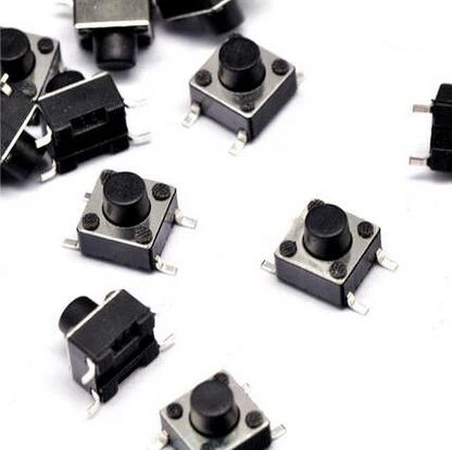 Glyduino 6*6*5 Taktile Druckschalter Schlüssel Touch Micro Push Button Switch DIP Vertikale 4Pin 10 STÜCKE/1 Los