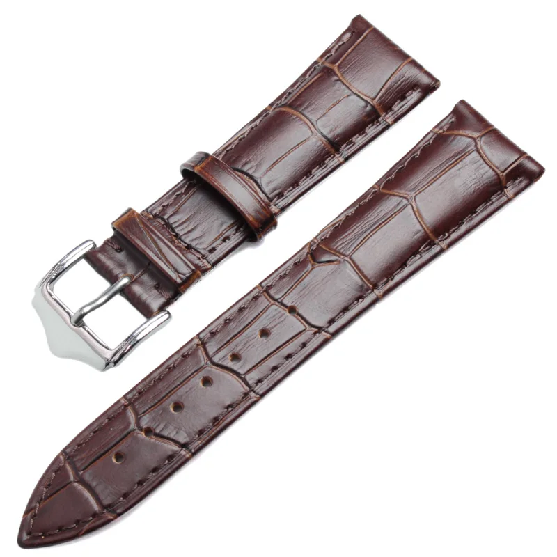 All Genuine Leather Soft Durable Watchbands Watches Bracelet 18mm 19mm 20mm 21mm 22mm 24mm Watch Band Strap Brown Black