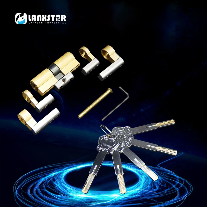 Super C Grade Blade Lock Core 5 Thickness Keys Class C Lock Cylinder Length Adjustable Modular Copper Anti-theft Locks Core