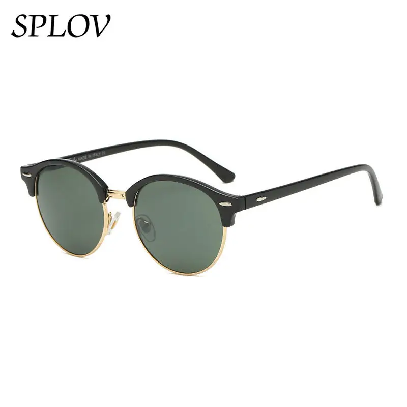 Half Metal Sunglasses Men Women Brand Designer Glasses Mirror Sun Glasses Fashion Gafas Oculos De Sol UV400 Classic N03