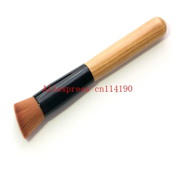 Hot Sale Professional Bamboo Foundation Brush Blush Angled Flat Top Base Liquid Cosmetic Makeup Brush