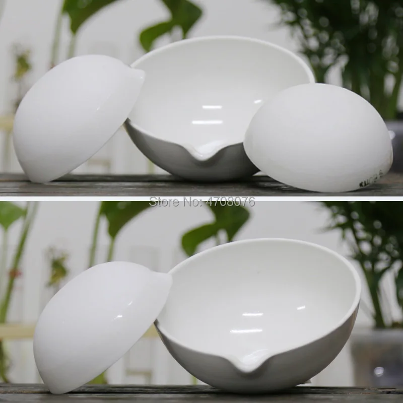 Pacote Porcelana Prato de Evaporação com Bico Redondo de Fundo Pan Evaporação Diâmetro do Laboratório para Experimentos Científicos 300 ml pc