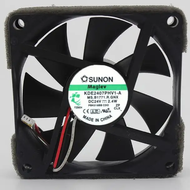 Original 7ซม.24V 2.4W KDE2407PHV1-A 7015 3สายพัดลมระบายความร้อน