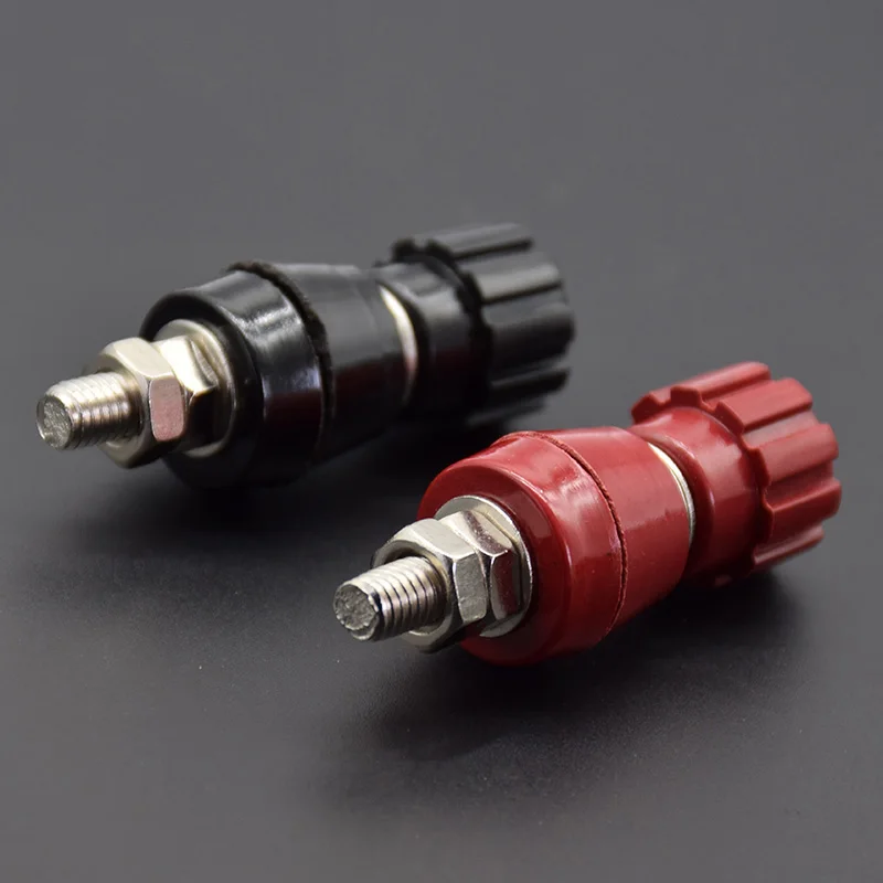 2pcs/1pair red black 5MM Copper Posts Terminal Blocks Power Supply Terminals Welding Machine Inverter Post Connector JS107