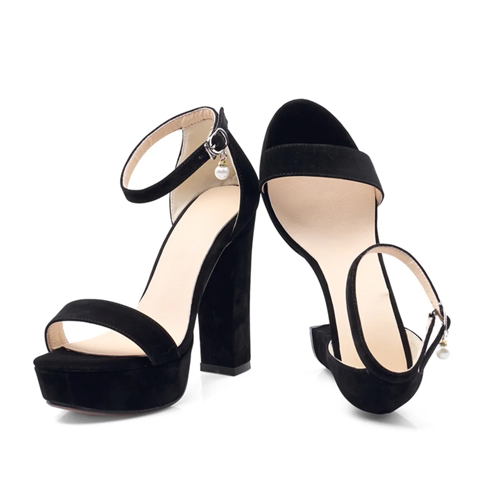Smirnova big size 34-46 2026 solid color wedding shoes thick high heels fashion platform sexy women sandals summer shoes