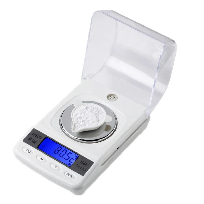 50g 0.001g Digital Jewelry Scales 100g High Precision LCD Milligram Gram Counting Scale Diamond Gem Carat Lab Weight Balance