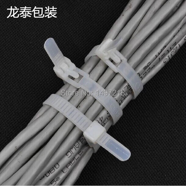 Free Shipping New 2014 High quality 100 pcs/lot 3.6x150mm Releasable Plastic Nylon Cable Tie Zip Ties Black