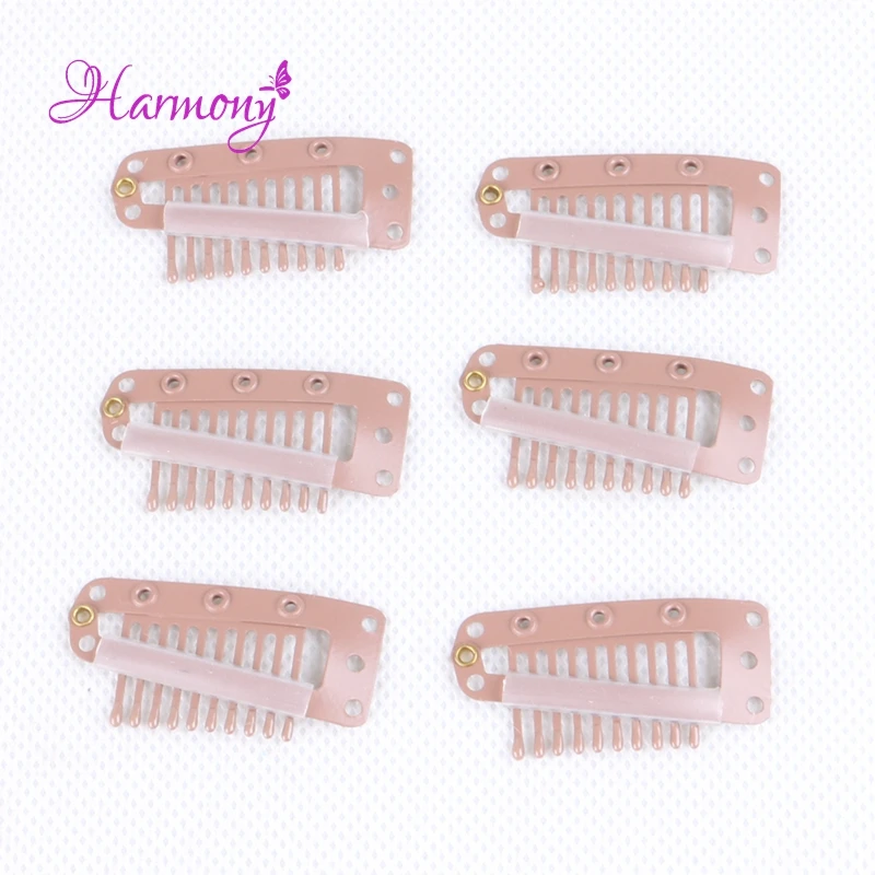 Pinzas para pelucas de 38mm y 10 dientes, Clips a presión para extensión de cabello, pinzas para el cabello en forma de I, herramientas de extensión de cabello, opción de 6 colores, 200 Uds.