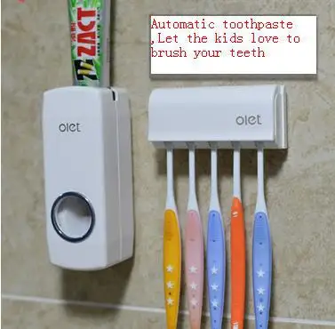 Automatic toothpaste dispenser with toothbrush holder toothpaste squeezer Korea lazy sucker suit