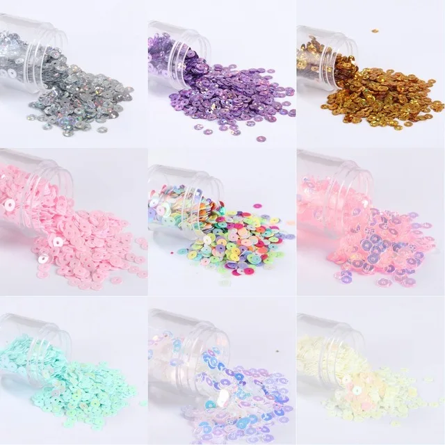 4000 sztuk/partia 10g 2mm płaskie okrągłe luźne cekiny Paillettes szycia Craft ślubne, kolorowe Nail Arts, klub nocny sukienka...