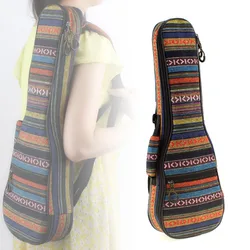 Zaino per Ukulele da 21 / 23 pollici borsa a tracolla per chitarra portatile piccola borsa morbida in cotone ispessimento custodia in Ukulele stile Folk