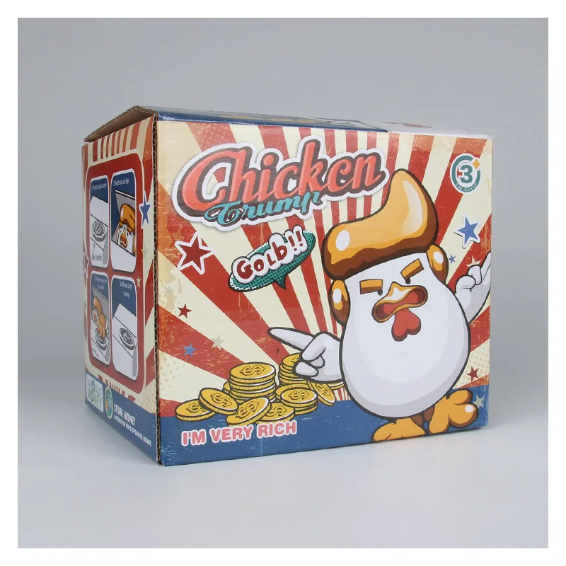 Hucha electrónica creativa Chiken Trump, la mayor caja de dinero de Donald Trump, monedas, caja de seguridad para regalo de mordaza, juguete de escritorio