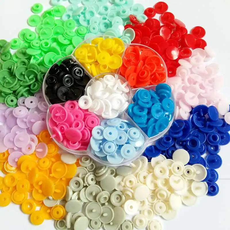 30-100set T5 baby Resin snap buttons plastic snaps clothing accessories Press Stud Fasteners Poppers 20 colors 1.2cm