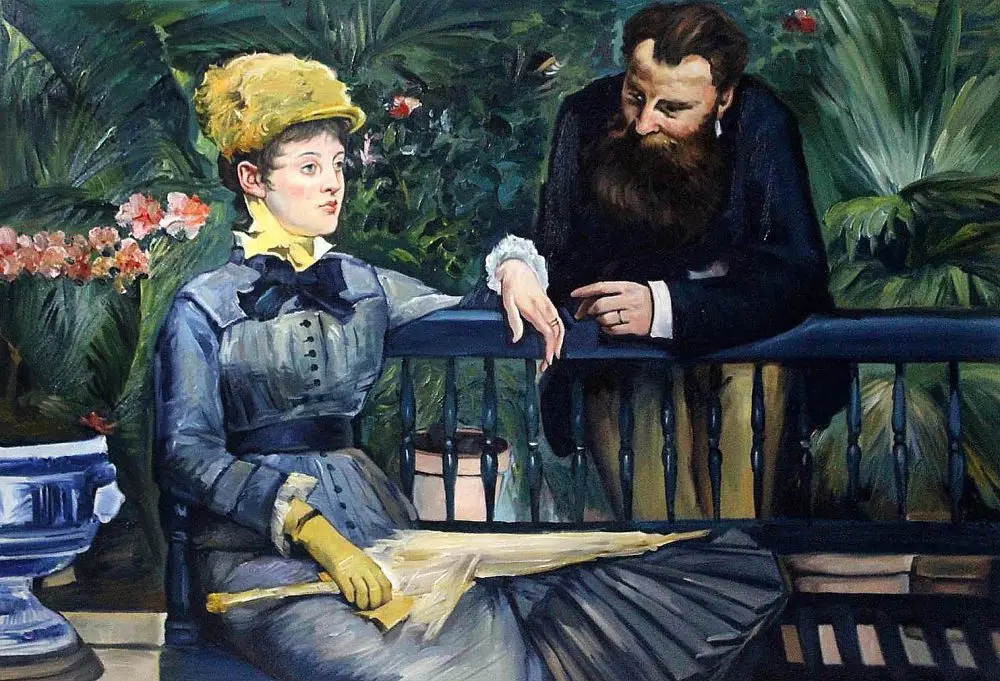 

High Quality Edouard Manet Painting In the Conservatory Portrait Art Painting Reproductions Canvas Wall Pictures