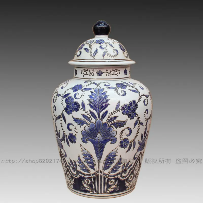 

Fashion decoration blue and white ceramic vase home accessories crafts
