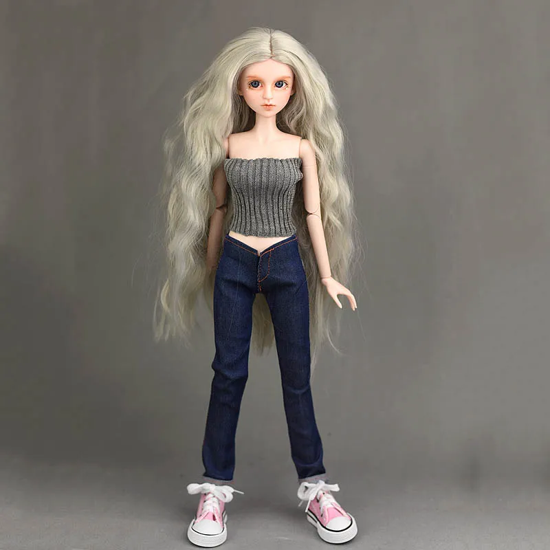 Blue Jeans Pants for 1/4 doll / Long Pants Outfits Trousers Clothes For 1/4 BJD SD Xinyi 40-50CM Doll 1:4 Doll Accessories
