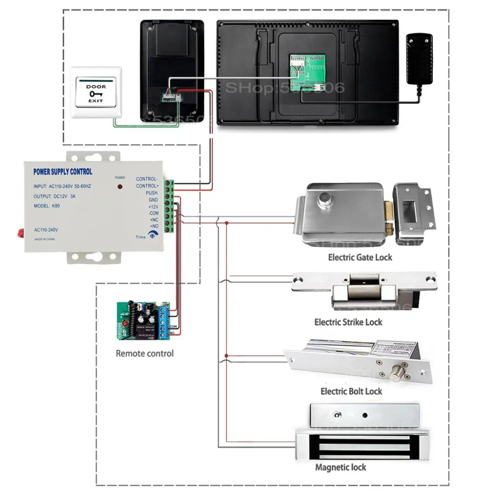 AC 110-240V Dedicated Power box Electric Door Lock Power Supply Electric Lock Power/doorbell lock Power/Access Control System