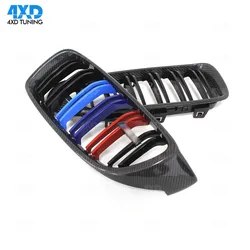 M3 M4 BMW F32 F33 F36 F80 F82 F83 프론트 범퍼 립 그릴 탄소 섬유 및 ABS 광택 블랙 2014 2015 2016 2017 2018 2019