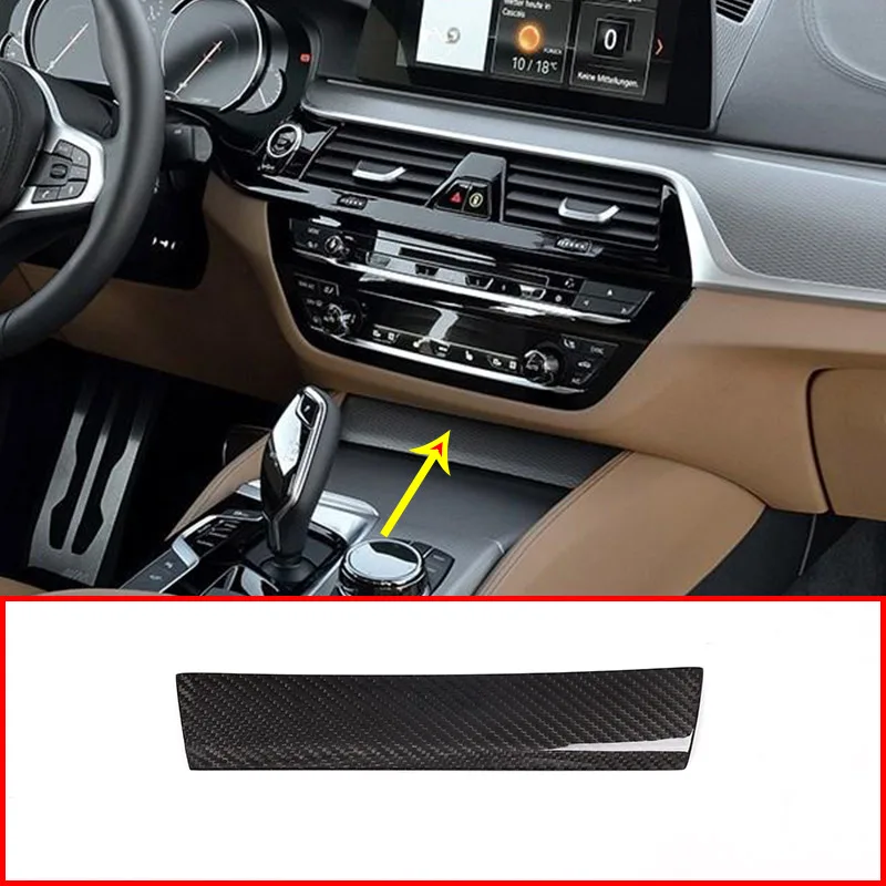 Real Carbon fiber For BMW NEW 5 Series G30 530 2017 2018 Car Cup Holder Up Decoration Panel Cover Trim Accessories