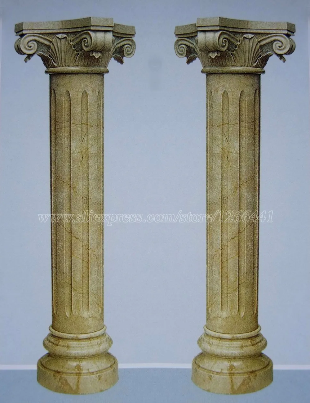 carved stone Roman pillars Corinthian style columns marble portal posts gate pillars custom made