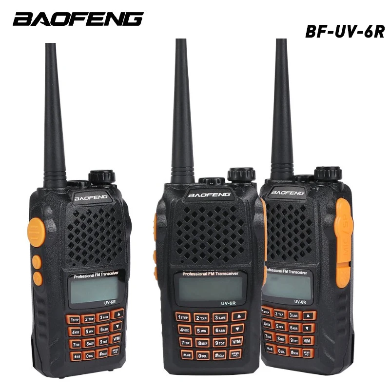 Baofeng BF-UV6R Walkie-talkie Civil Hand-operated Radio 5W Hotel Construction Site Self Drive Tour Multi-purpose Talkie 1800mAh