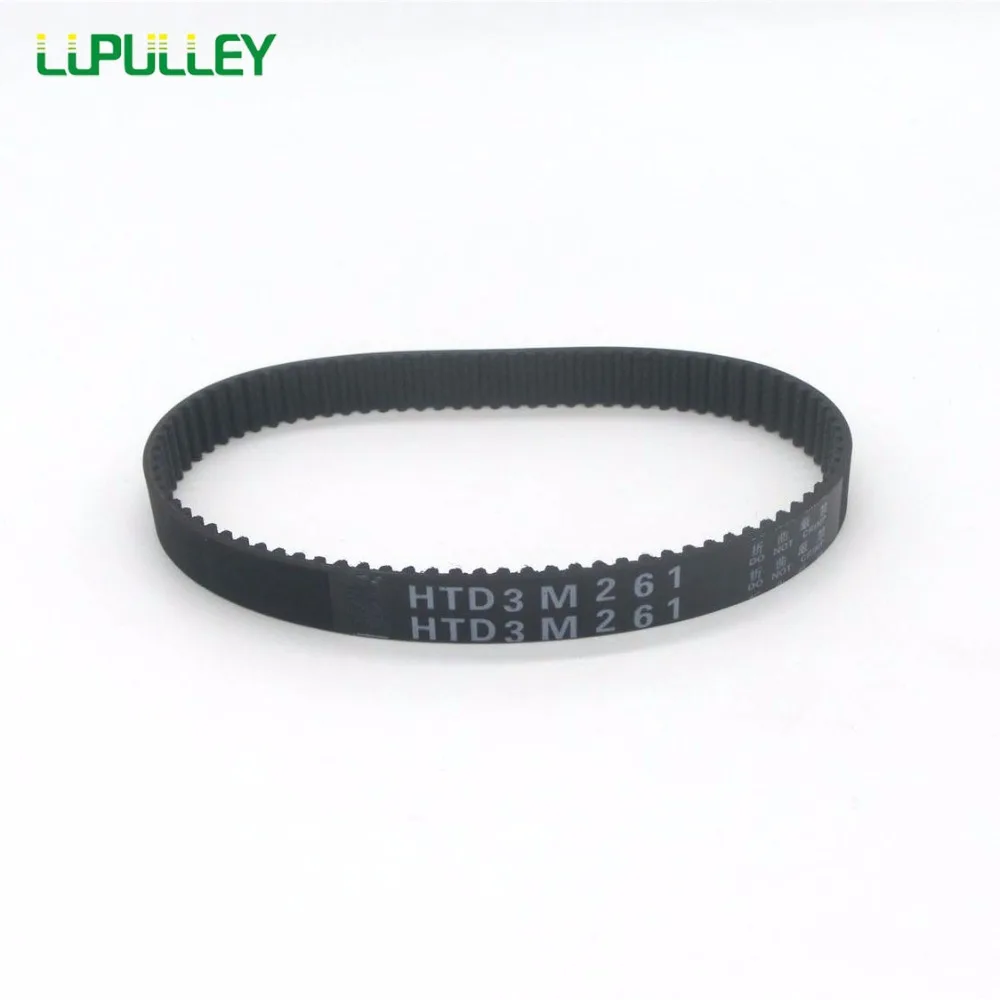 LUPULLEY HTD3M Timing Belt 225/228/237/240/243/246/249/252/255/258/261mm Pitch Length 10mm/15mm Width HTD 3M Pulley Belt 2PCS