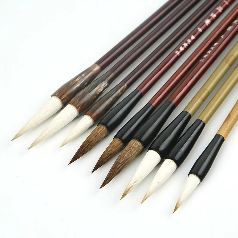 

Top Quality Woolen Weasel Hair Chinese Traditional Calligraphy Brush Pen Set Calligraphy Writing Brush the Scholar's Four Jewels